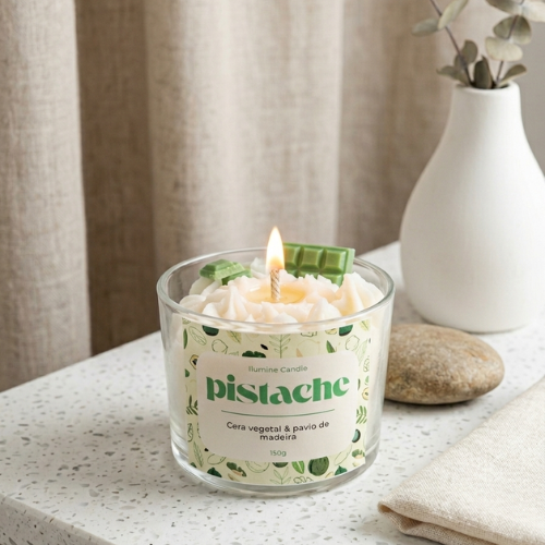 Vela Pistache 150g Ilumine Candle
